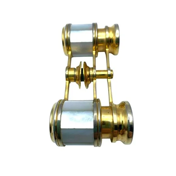 Antique French Opera Glasses Mother of Pearl Brass Theater Binoculars late 1800s - Picture 6 of 9